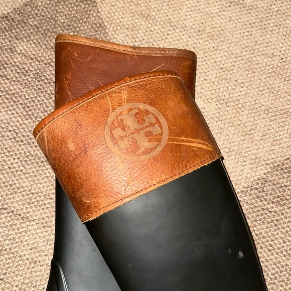 Tory Burch leather trim rain boots - Picture 2 of 5